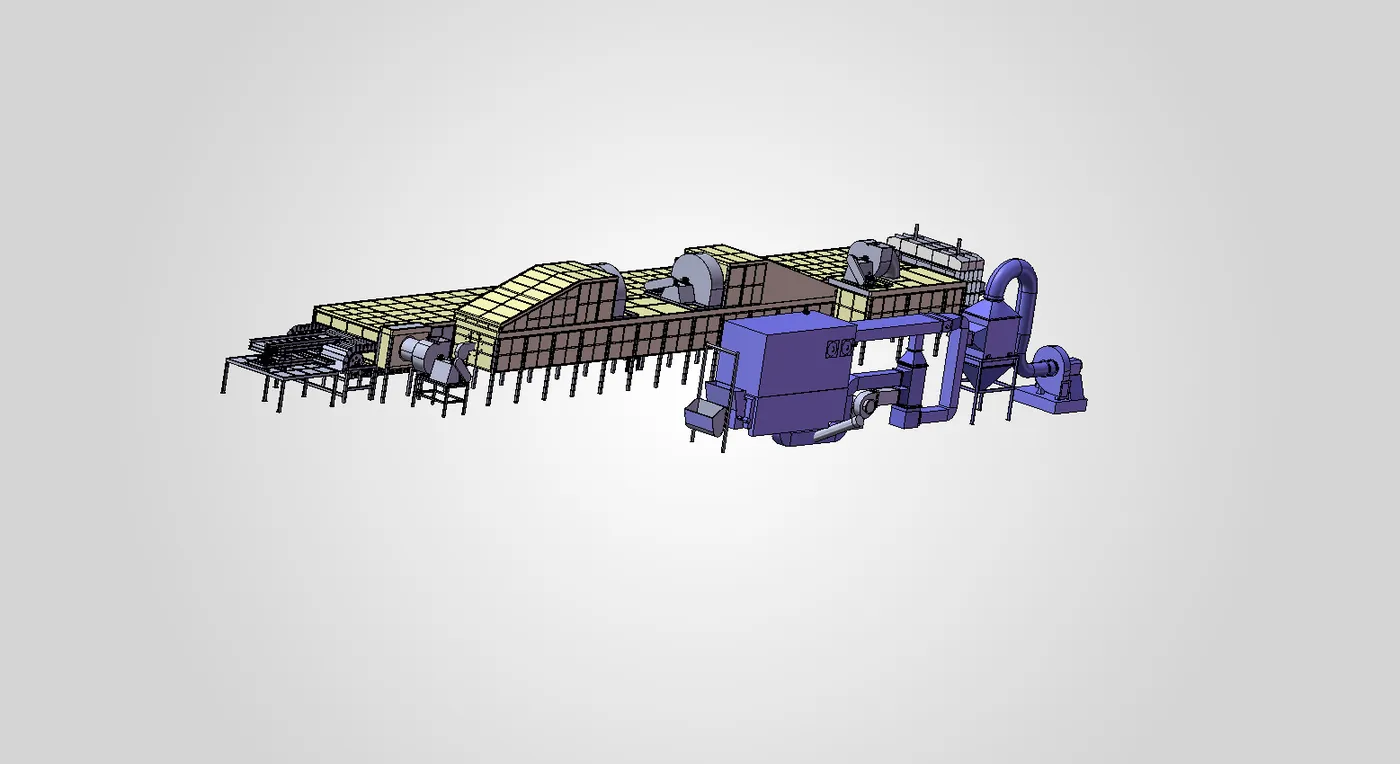网带式烘干机（配导热油炉） Mesh Belt Dryer with Thermal Oil Boiler